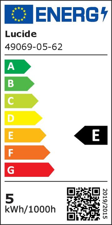 Energy Label Lucide E27 (E27, 5 W, 600 lm, 1 x, E)