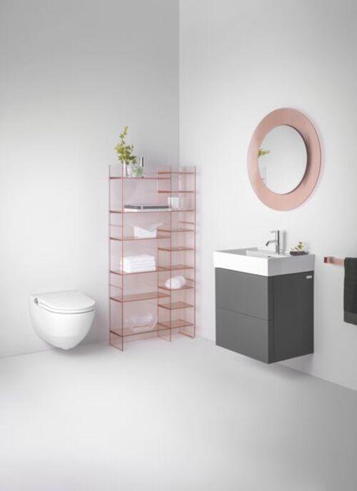 Image du produit Laufen Miroir KARTELL 780x780mm, avec éclairage LED rose poudré (Ø 78 cm)