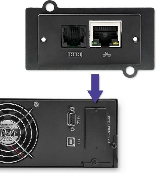 Actual product image Qoltec 53945 UPS 1KVA (1000 VA, 800 W, Online double converter UPS)