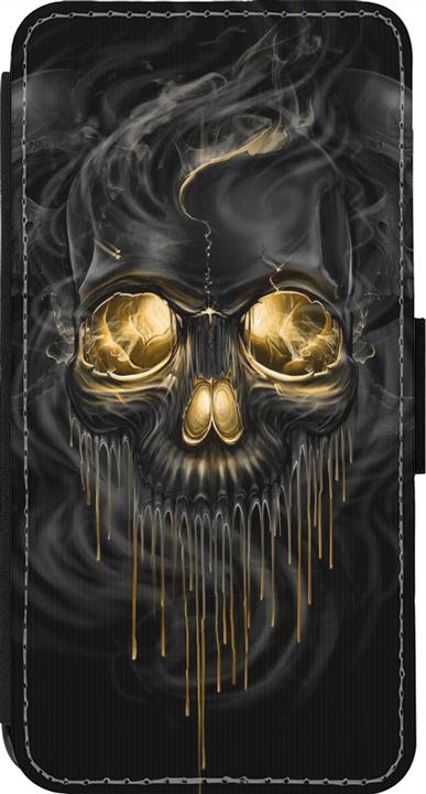 Produktbild PhoneLook Hülle Wallet schwarz Skull 02 (Apple iPhone 14 Pro)