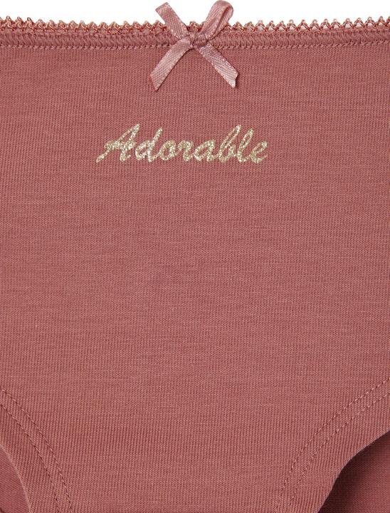 Image du produit Vertbaudet 7er-Pack Mädchen Shortys ADORABLE, Bio-Baumwolle (98, paquet de 7)