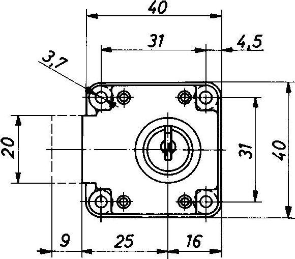 Actual product image Hekna Cylinder rim lock (furniture lock) 1280 left, black zamak