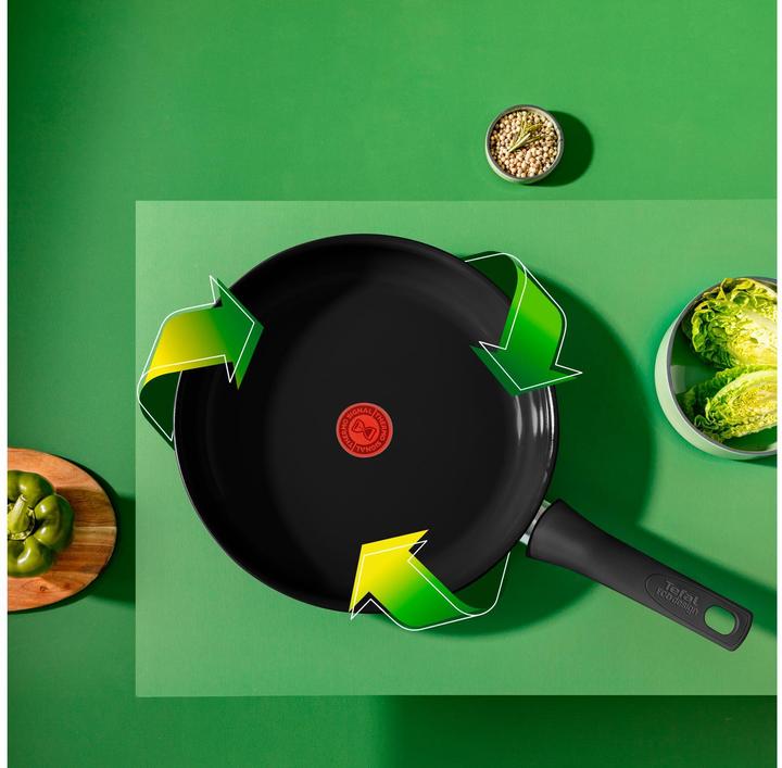 Image du produit Tefal Poêle à frire Renew Black On 24cm (24 cm, Poêle à frire, Aluminium, Céramique)