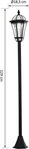 Actual product image Swisshandel24 Solar garden lantern, set of 2, garden light, path light with LED, 6-8 hrs, stainless steel black (IP44)