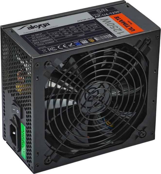 Akyga Ultimate ATX Power Supply 1250W AK-U4-1250 80 PLUS Gold bitcoin miner (1250 W)