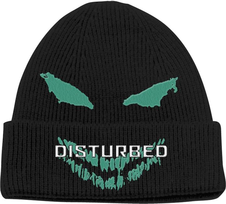 Disturbed Unisex Adult Green Face Beanie (One Size)
