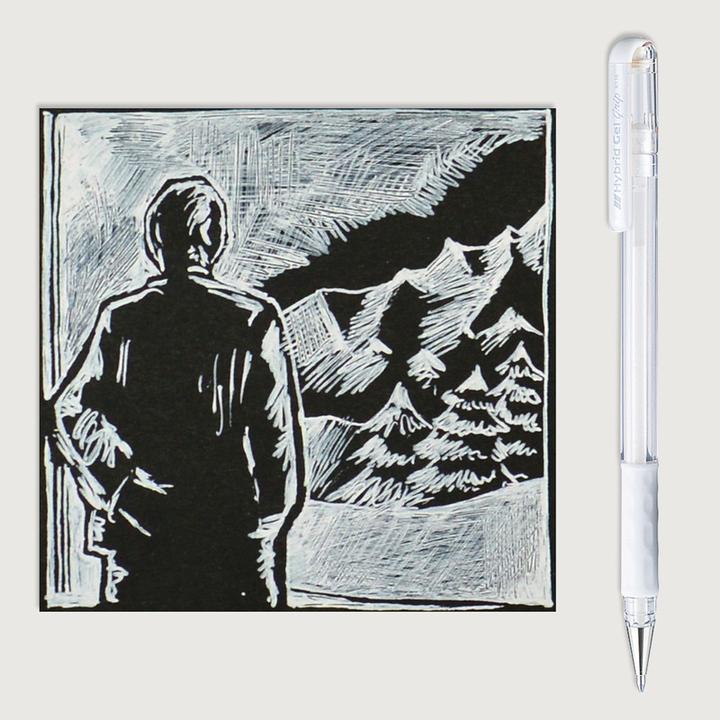 Produktbild Pentel Hybrid Gel Grip (Weiss, Transparent, 1 x)