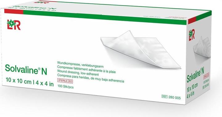 Produktbild Flawa Solvaline N Kompressen 10 x 10cm steril, 100 Stück