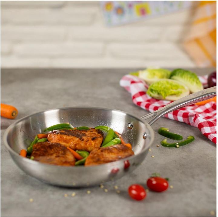Actual product image Kuhn Rikon ALLROUND Frying pan Set uncoated Ø 24 + 28 cm (28 cm, Frying pan, Stainless steel)