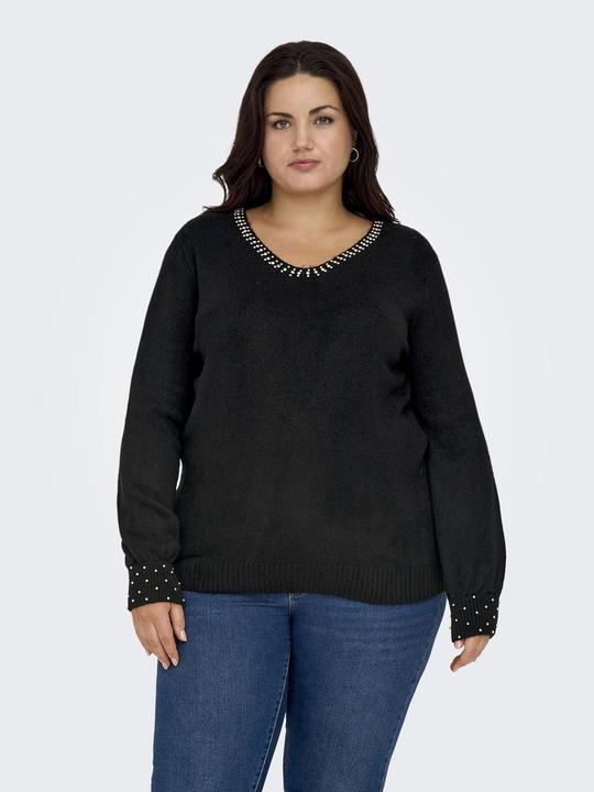 Actual product image Only Curvy V-neck Knit Sweater (M)