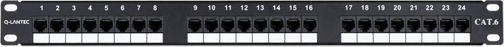 Produktbild Alantec Patchpanel UTP Cat.6 19 Zoll 1HE 24xRJ45 LSA