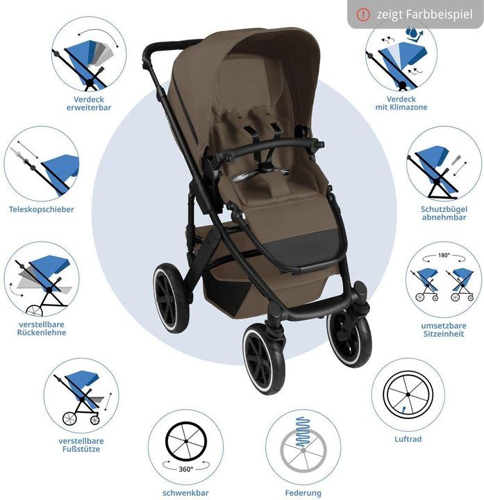 Actual product image ABC Design Kombikinderwagen Kombi-Kinderwagen Salsa 5 Air inkl. Babywanne