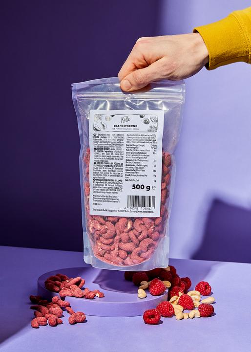 Image du produit KoRo Noix de cajou avec poudre de framboise (500 g)