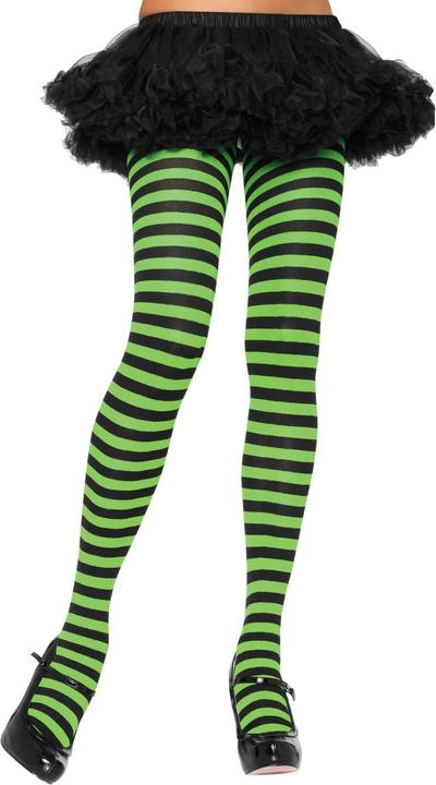 Image du produit Leg Avenue Collants milleraies noir-vert clair (Taille unique)
