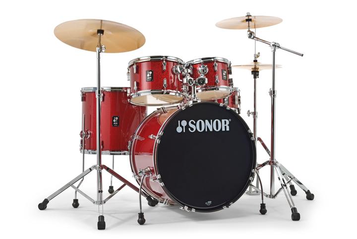 Actual product image Sonor AQX Stage Set Bundle - Red Moon Sparkle