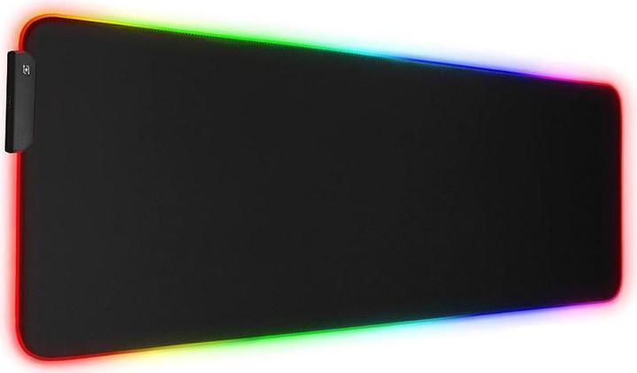 Productafbeelding Riff RGB-01 Rubber Doek Gaming Muismat met USB RGB Gekleurd LED-Raamwerk (80x30cm) zwart