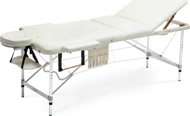 Produktbild Body Fit table, massage bed 3 sections aluminum beige XXL