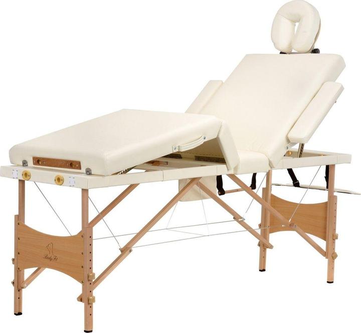 Body Fit table, 4-piece massage bed beige (642)