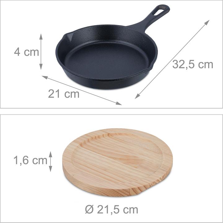 Productafbeelding Relaxdays gietijzeren-pan (20 cm, Koekenpan, Gietijzer)