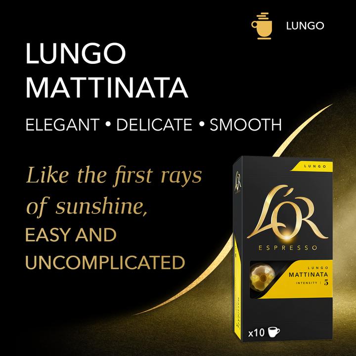 Immagine prodotto L’OR Espresso Capsule di caffè Espresso Lungo Mattinata 10 pezzi (10 x Porta.)