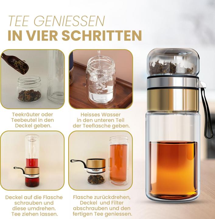 Produktbild Gewürzladen Näfels Drehbare Teeflasche (0.32 l)