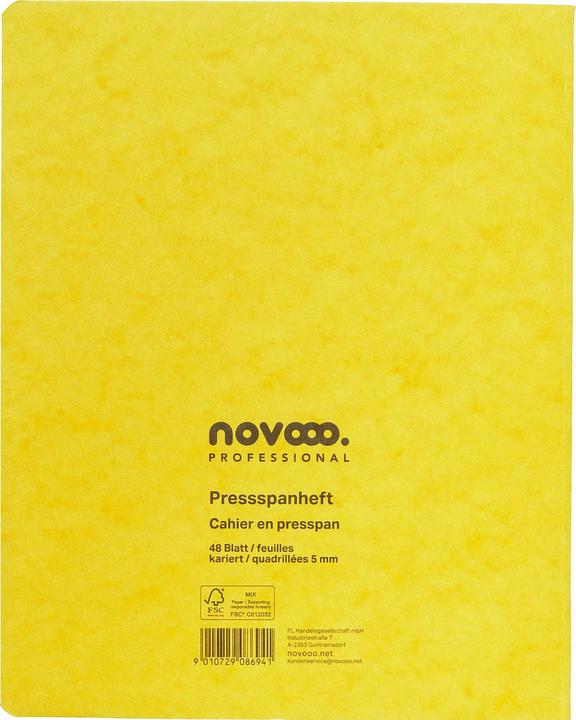 Actual product image Novooo Pressspanheft (175 x 220 mm, Checked)