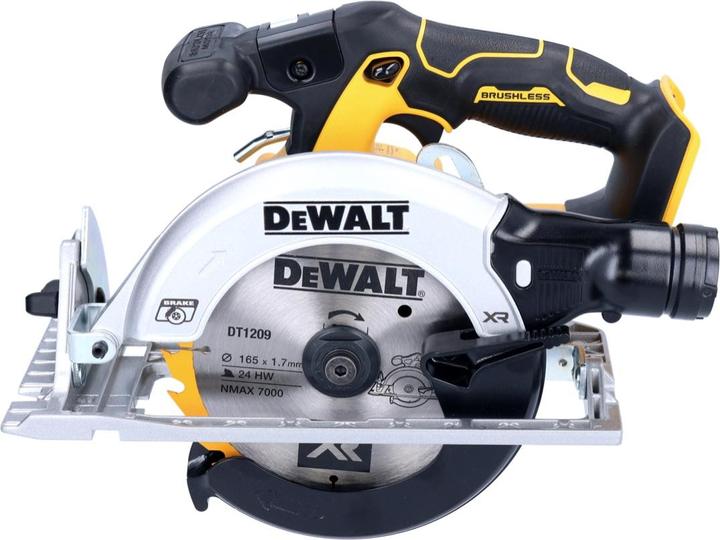 Actual product image DeWalt DCS 565 D2 cordless circular saw 18 V 165 mm brushless + 2x battery 2.0 Ah + charger