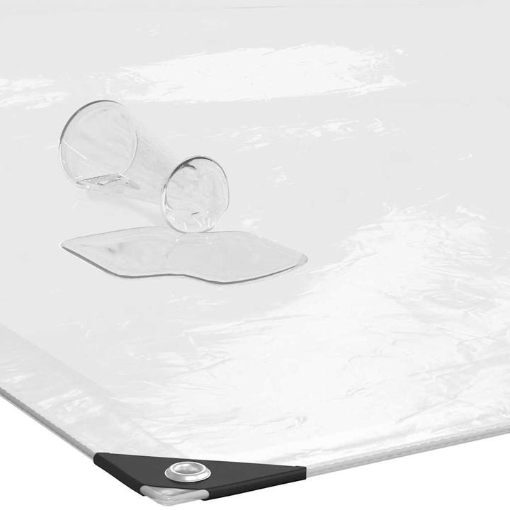 Image du produit VidaXL Bâche transparente avec oeillets 8x8 m polyéthylène bâche transparente