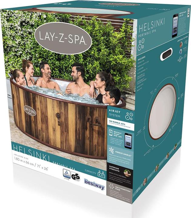 Actual product image Bestway Lay-Z-Spa Helsinki 180x66cm Airjet (7 pers.)