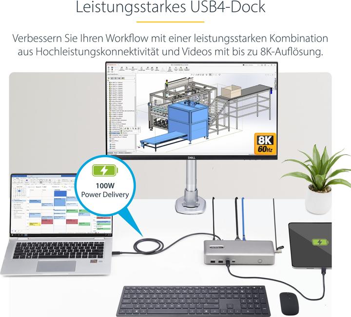 Actual product image StarTech Usb4 Docking Station Dual 4k (USB-C, 4 Ports)