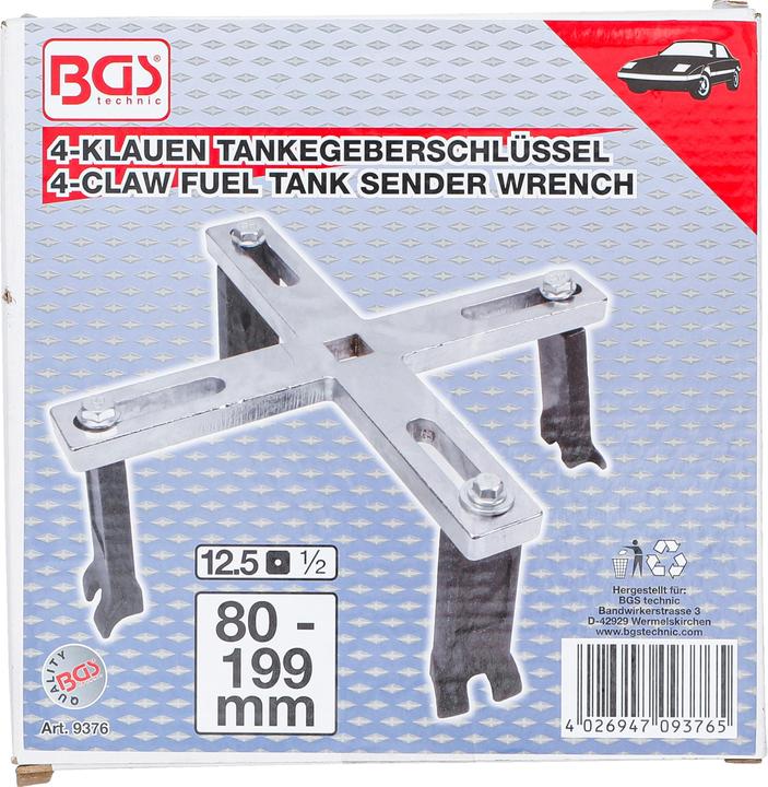 Produktbild BGS Tankgeberschlüssel, verstellbar Antrieb Innenvierkant 12,5 mm (1/2")