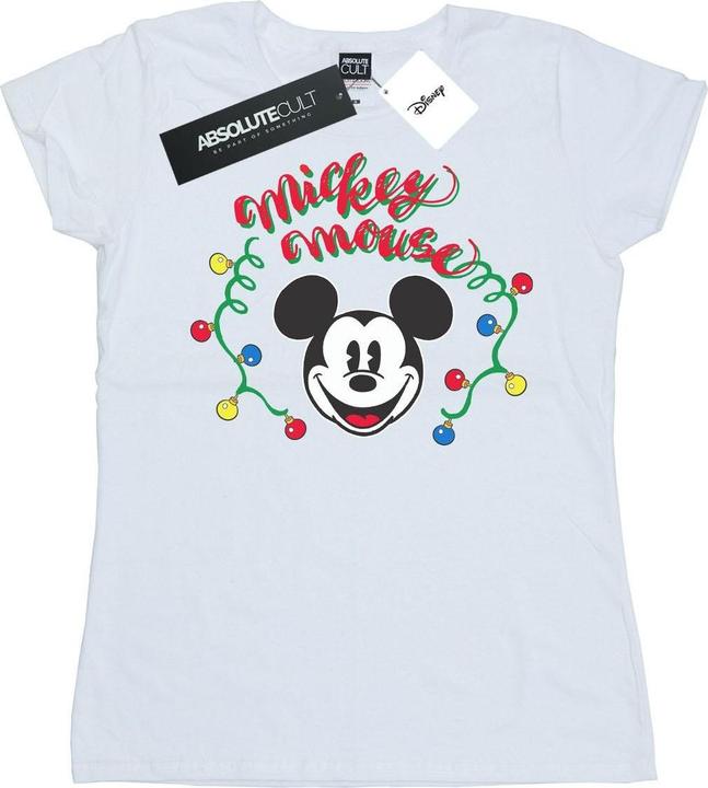 Disney Mickey Mouse Christmas Light Bulbs TShirt (M)
