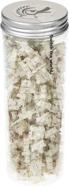 Actual product image Ducky Gateron G Pro White Switches, mechanical, 3-pin, linear, MX stem, 38g - 110 pieces