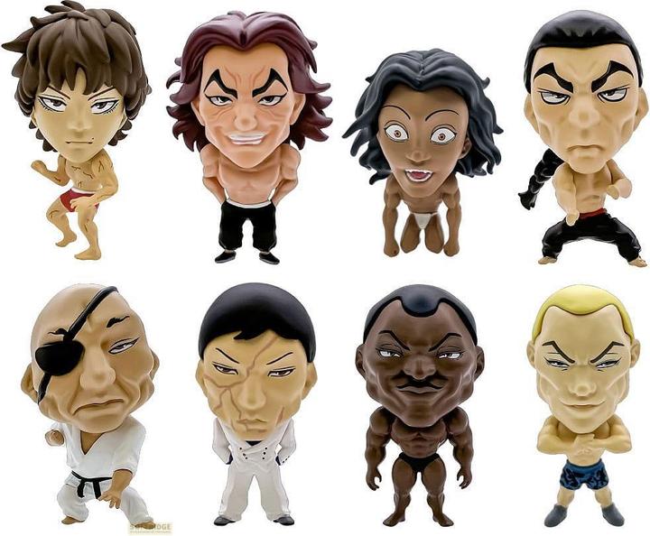 Actual product image 16 directions Baki Hanma 16d Collectible Figure Collection PVC minifigures 8-pack Baki Hanma 6 cm
