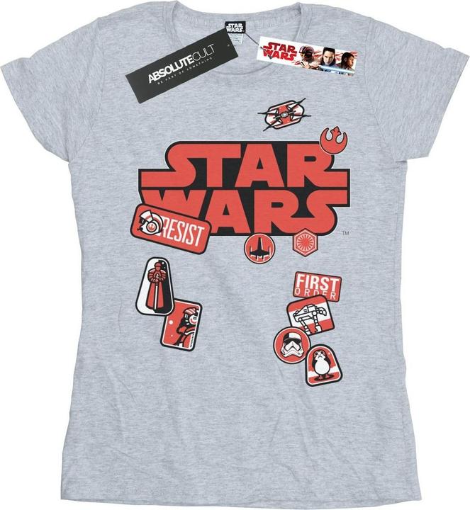 Immagine prodotto Star Wars The Last Jedi Badges Maglietta Donna (L)