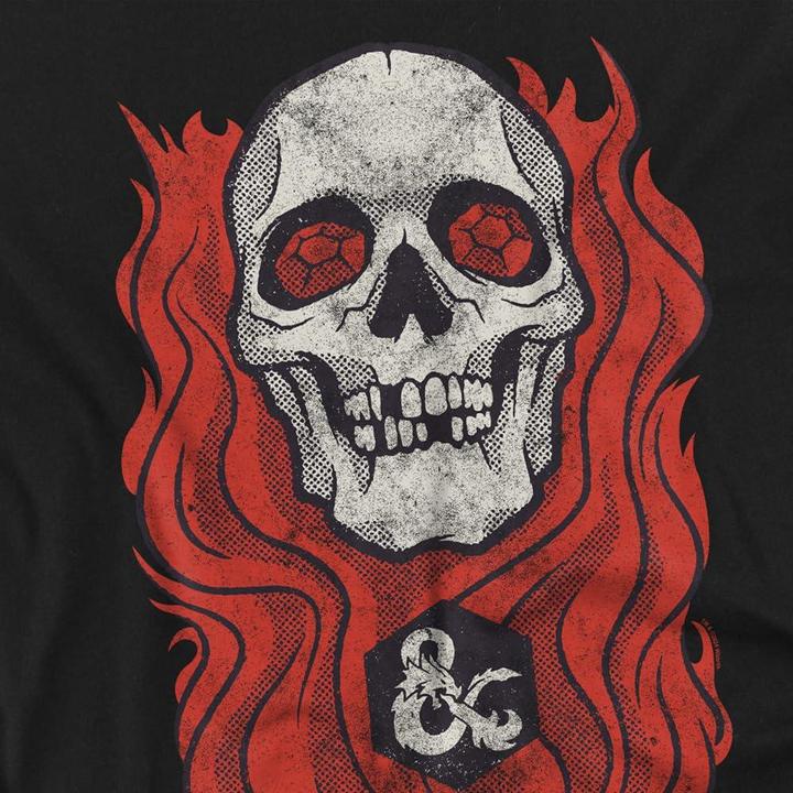 Actual product image Dungeons & Dragons Mens Lich Flaming 50th T-Shirt (XXL)