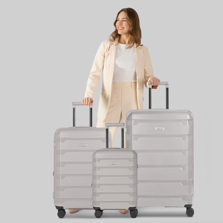 Actual product image D&N South Dakota 4 Rollen Kofferset 3-teilig mit Dehnfalte (203 l, XL (from 140l))