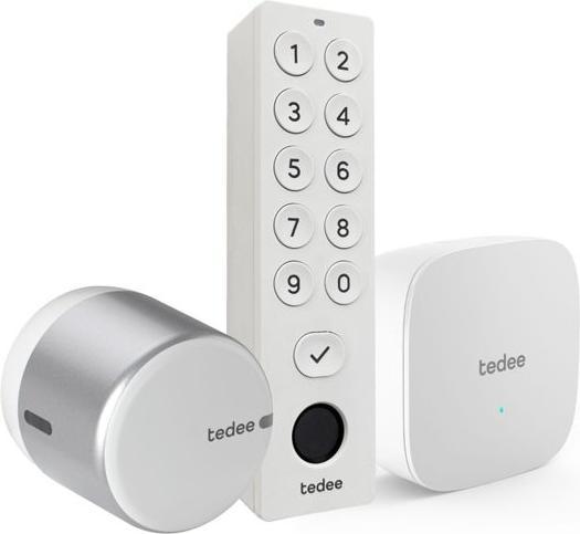 Actual product image Tedee Go 2 mit Bridge und Keypad Pro (Fingerprint, Bluetooth, Smartphone, Electronic numerical code)