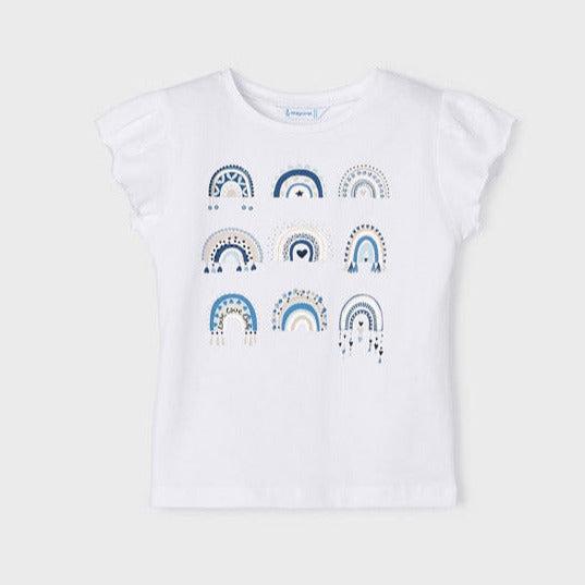MAYORAL kurzarm T Shirt mit Regenbogen