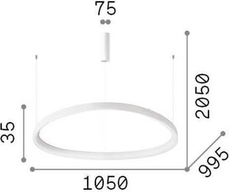 Actual product image Ideal lux GEMINI LED pendant light 82W brass warm white 307701 (10000 lm)