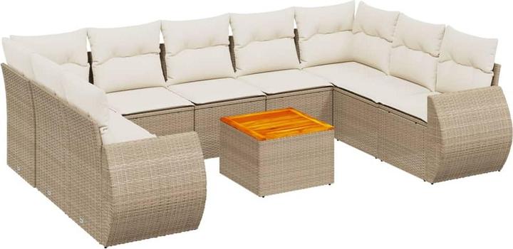 Image du produit VidaXL Meuble de jardin Canapé Salon de jardin Ensemble de jardin 10 pièces Beige