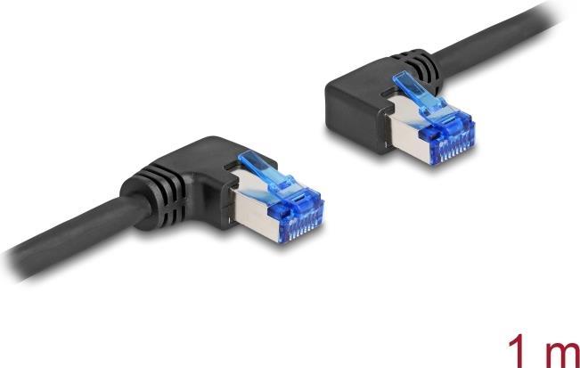 Delock Câble réseau RJ45 Cat.6A S/FTP coudé droite / gauche (S/FTP, CAT6a, 1 m)