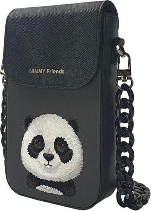 Produktbild Pupa Milano Nimmy 3in1 Set phone bag + wallet + locator case black Big Eyed Pet 2.0 Panda