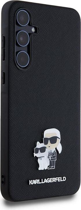 Actual product image Karl Lagerfeld KLHCSA55SAKCNPK A55 A556 hardcase czarny/black Saffiano Karl&Choupette Pin (Samsung Galaxy A55)