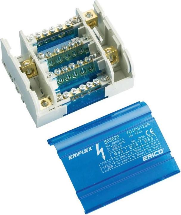 Actual product image Caddy ERICO Pillar 4 distribution Unit 125A TD 100/125ALL (563840)