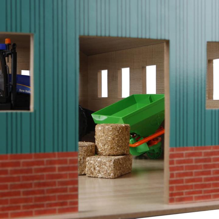 Produktbild Kids Globe Farming Agricultural Shed Wood für 3 Traktoren