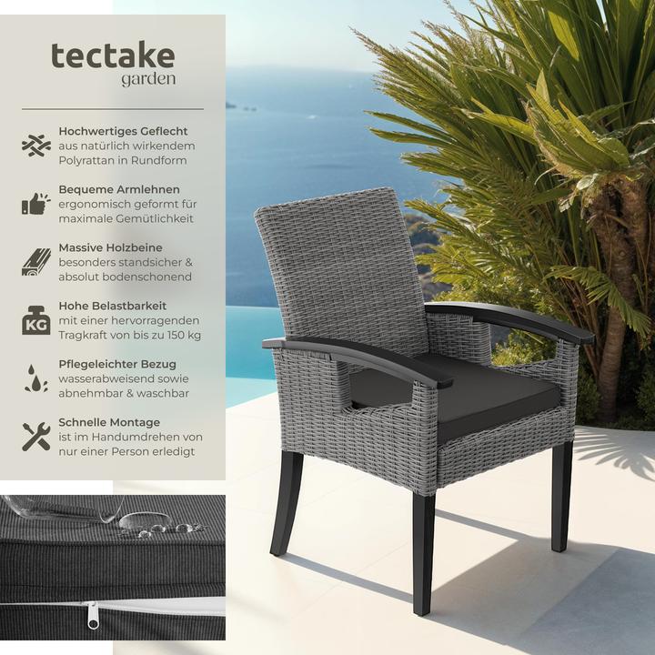Image du produit tectake Chaise en rotin Rosarno