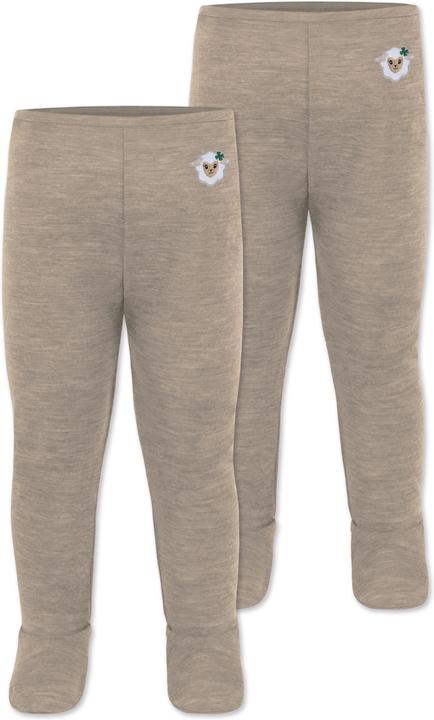 Normani 2er Pack Baby Merino Hose mit Füssen - 9537