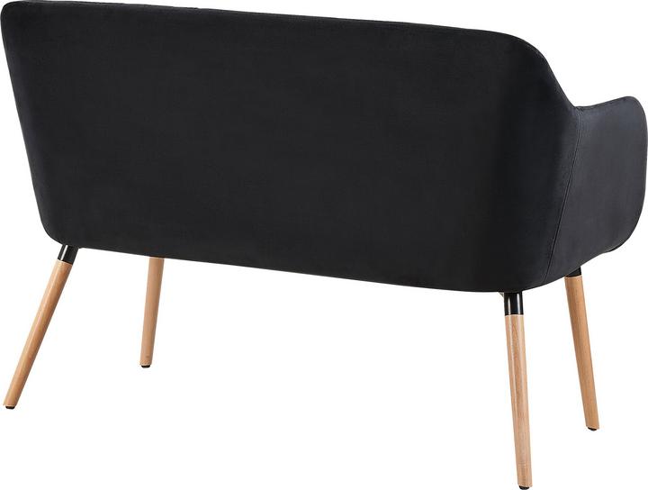 Produktbild Beliani 2-Sitzer Sofa Samtstoff schwarz TABY (2-Sitzer)