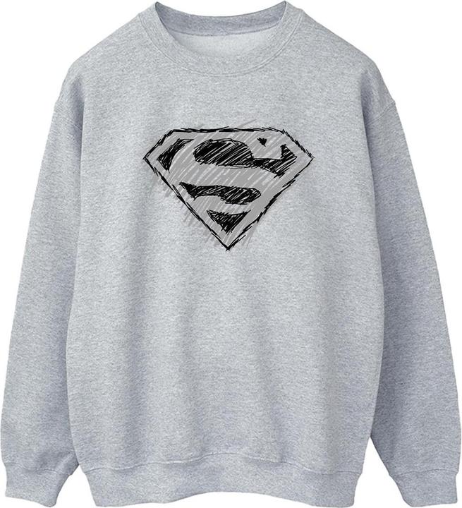 Actual product image Womens/Ladies Superman Logo Sketch Sweatshirt (XL)